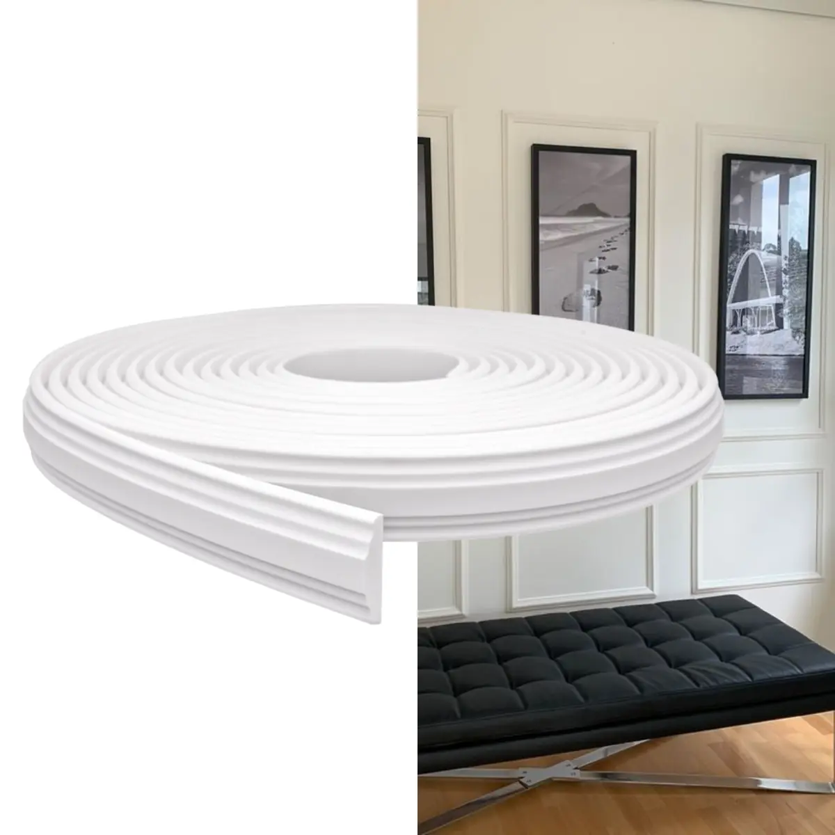 Rodameio Boiserie Eva Autocolante 3,8cm Rm61 10 Metros Meurodapé