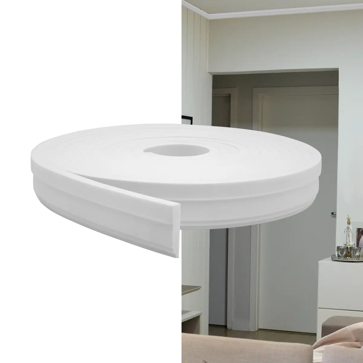 Rodateto Eva Autocolante 5cm Rt34 7 Metros Meurodapé