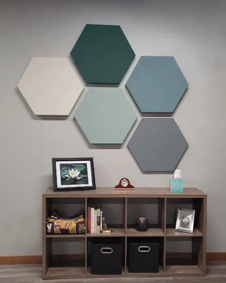 Painel Acústico Hexagonal Bl Acoustic 1102 - Cinza Claro