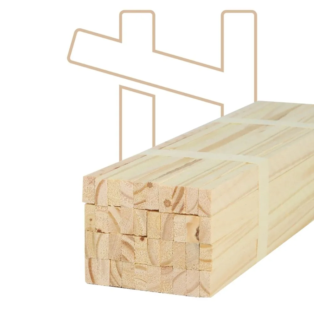 40 Ripas De Pinus 2x1,5cm - 65cm De Comprimento