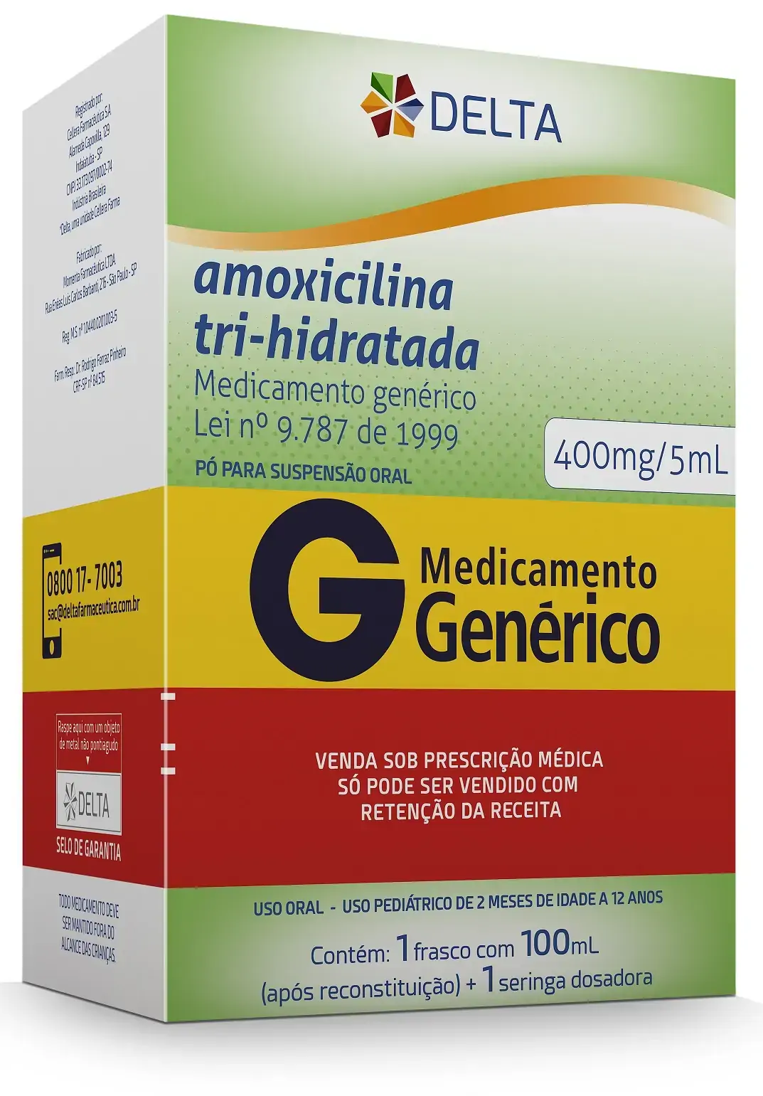 Amoxicilina Bd Po Sus 400mg/5ml Frcv X100ml