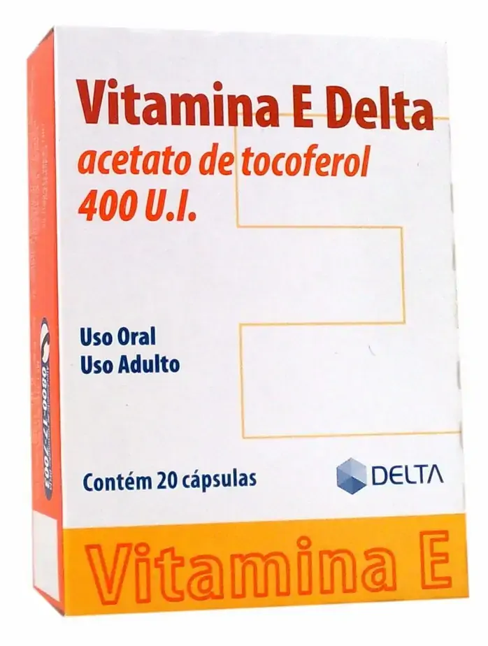 Vitamina E Delta 400 Mg 20 Cápsulas Laboratórios Delta Similar