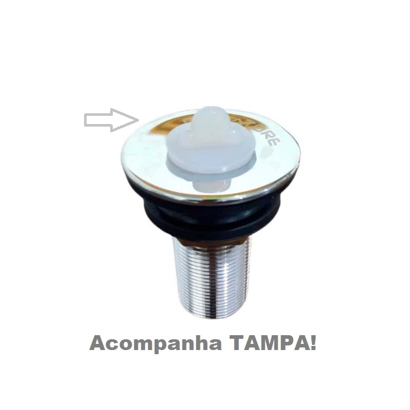 Válvula P/ Lavatório Banheiro Pia Cuba Lavabo Escoamento Metal Cromada