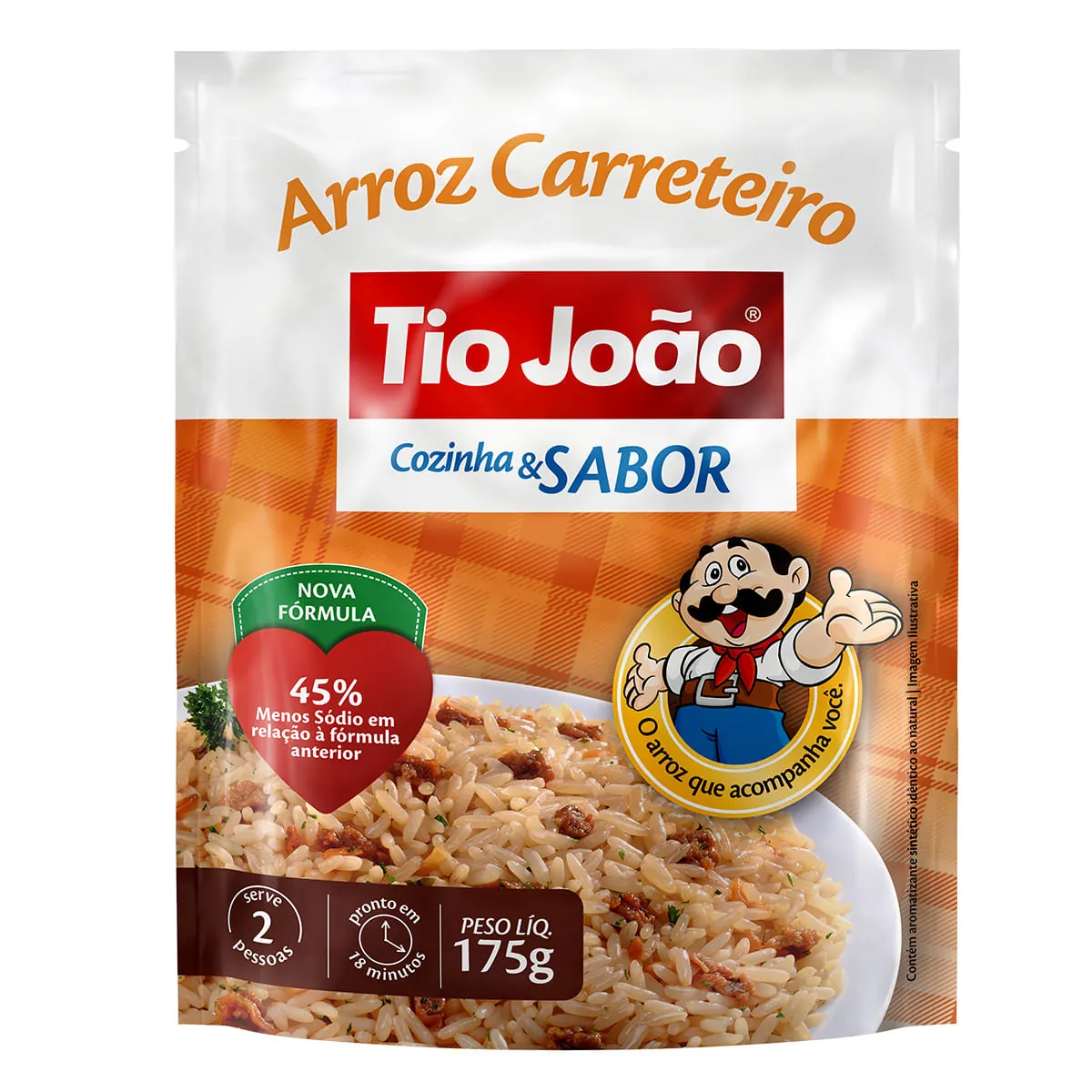 Arroz Parboilizado Carreteiro Tio João Cozinha & Sabor 175g