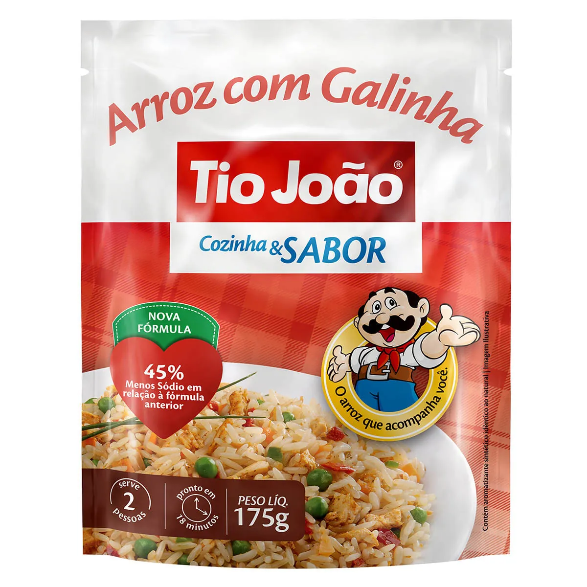 Arroz Cozinha e Sabor com Galinha TIO JOÃO Pacote 175g