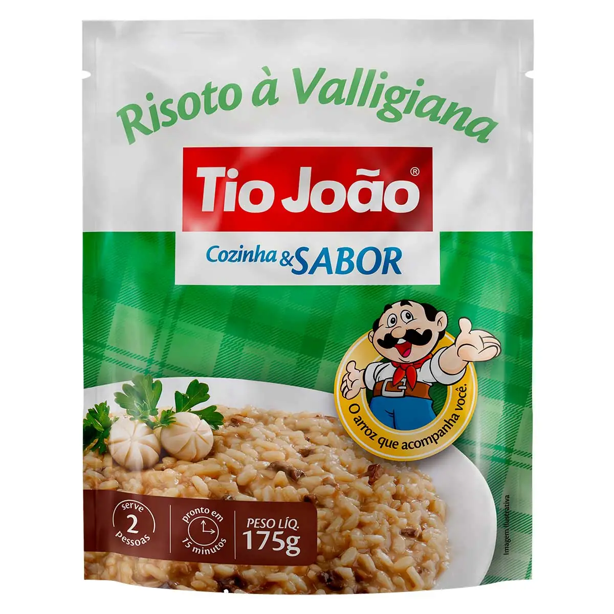 Risoto à Valligiana Cozinha & Sabor TIO JOÃO Pacote 175g