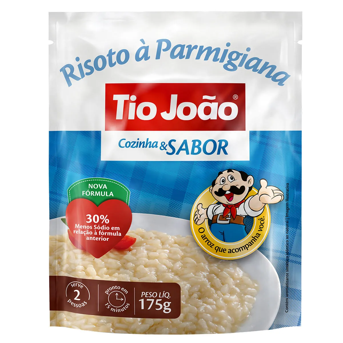 Risoto à Parmegiana Cozinha & Sabor TIO JOÃO Pacote 175g