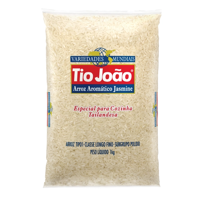 Arroz Aromático Jasmine Tio João Variedades Mundiais 1kg