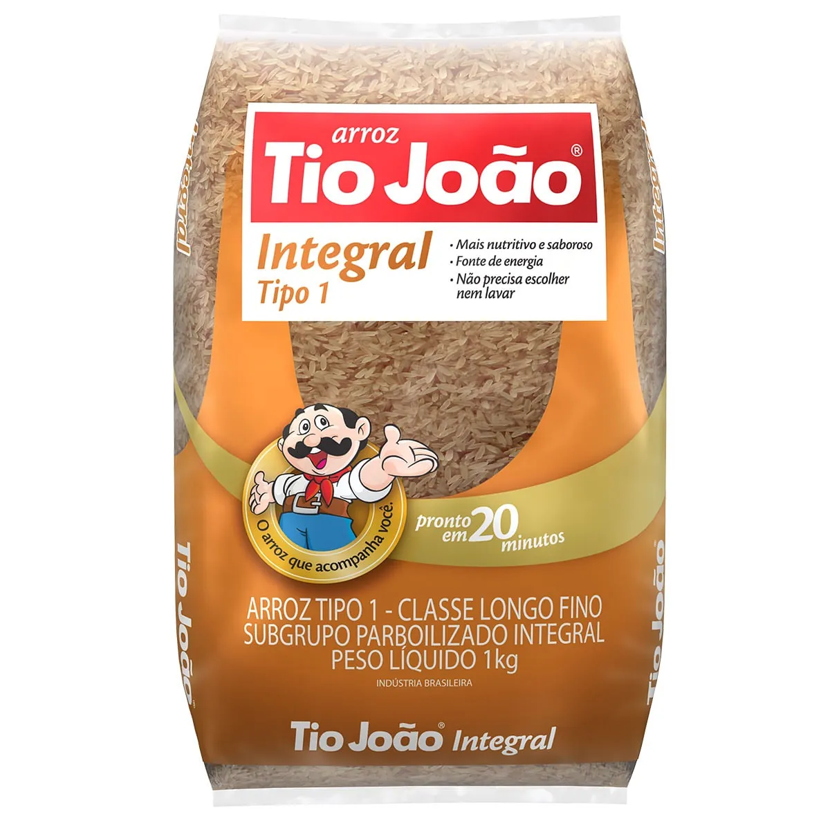 Arroz Integral Longo-fino Tipo 1 Tio João 1 Kg