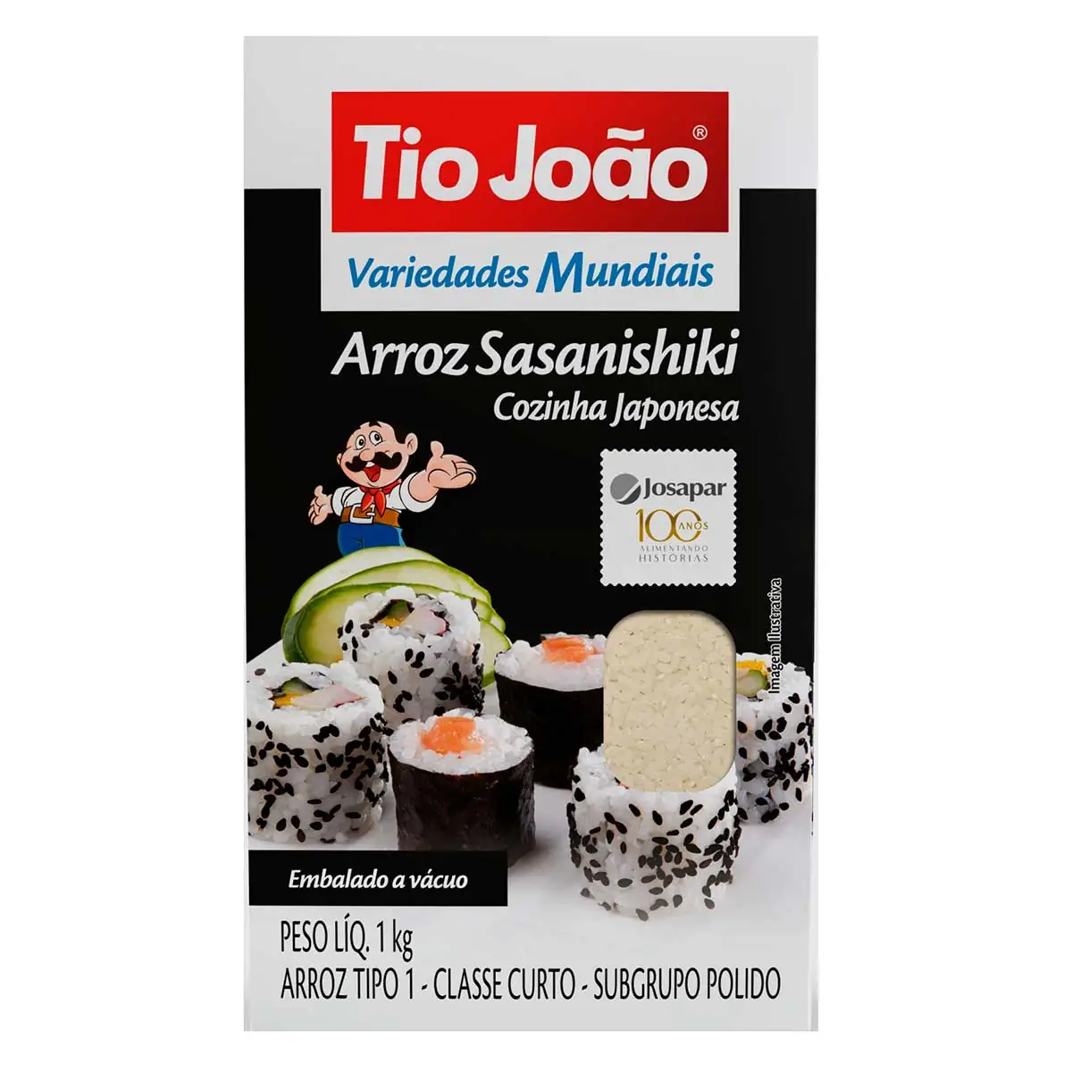 Arroz Sasanishiki Tipo 1 Tio João Variedades Mundiais Cozinha Japonesa Caixa 1kg 2 Unidades