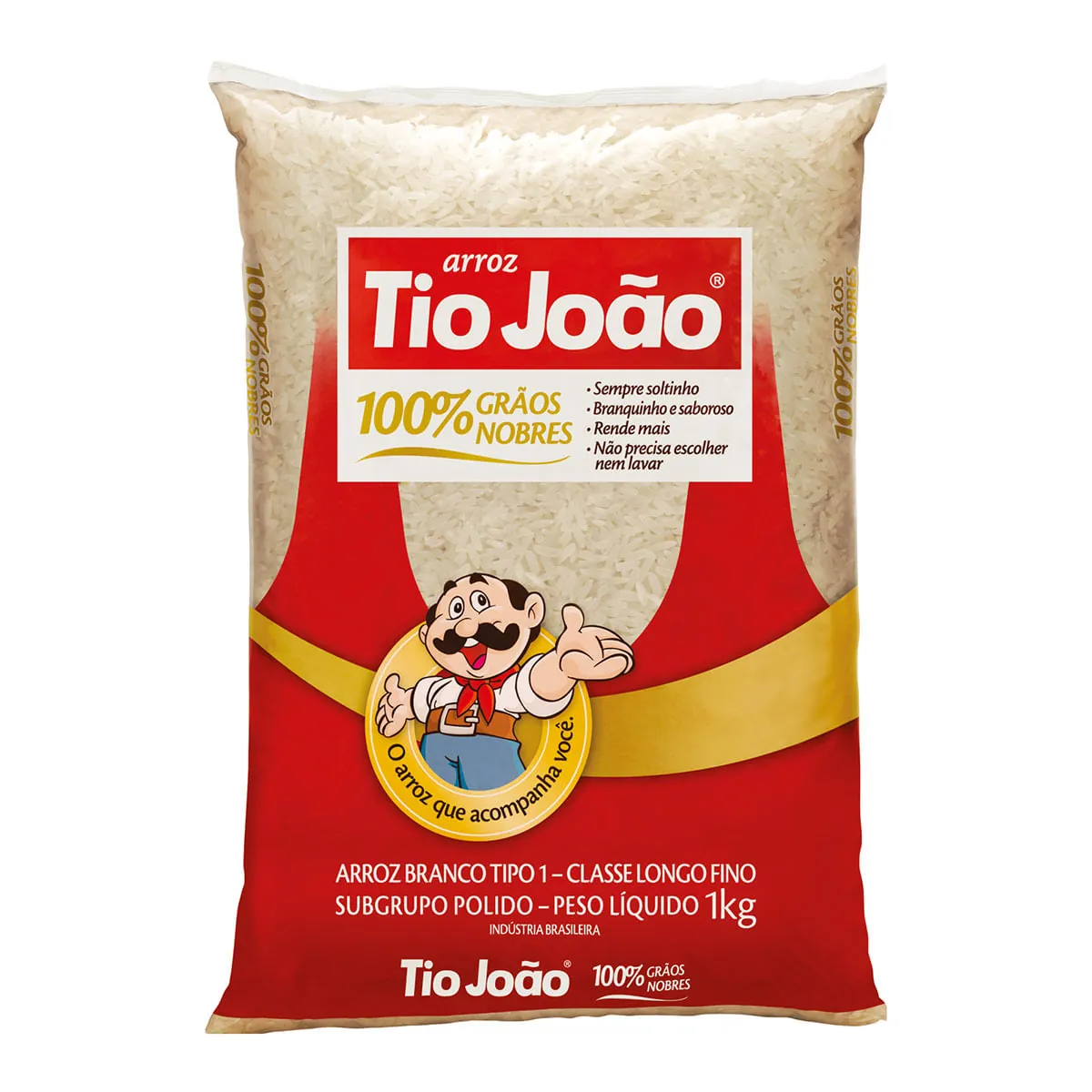 Arroz Branco Longo-fino Tipo 1 Tio João 1 Kg