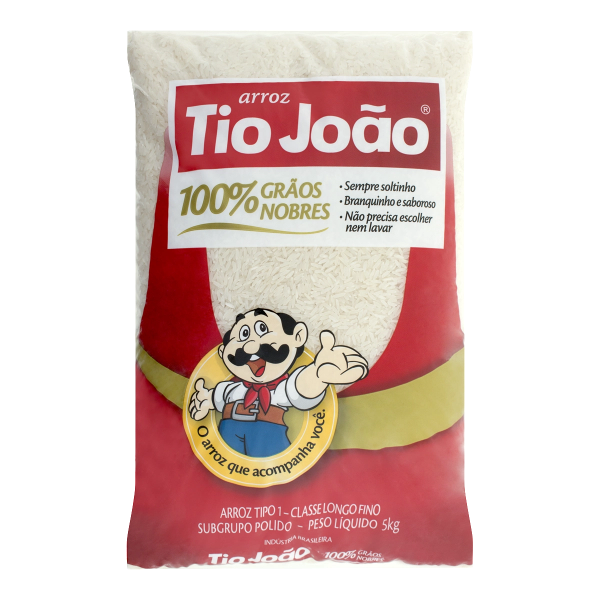 Arroz Agulhinha Tipo 1 TIO JOÃO Pacote 5kg