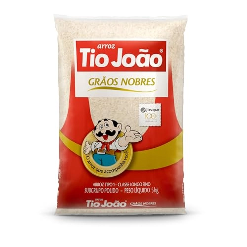 Arroz Tio João 100 Grãos Nobres Tipo 1 Classe Longo Fino 5kg