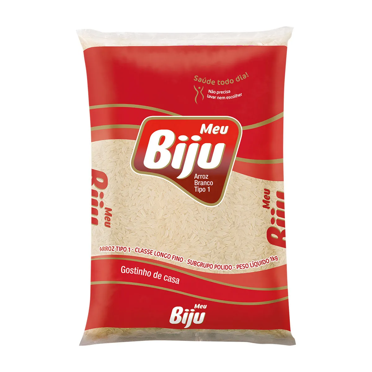 Arroz Branco Meu Biju Tipo 1 Classe Longo Fino 1kg