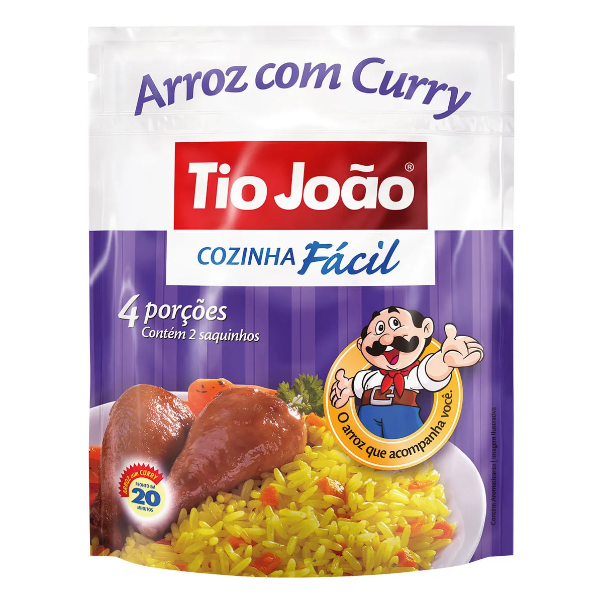 Risoto com Curry Cozinha Fácil TIO JOÃO Pacote 250g