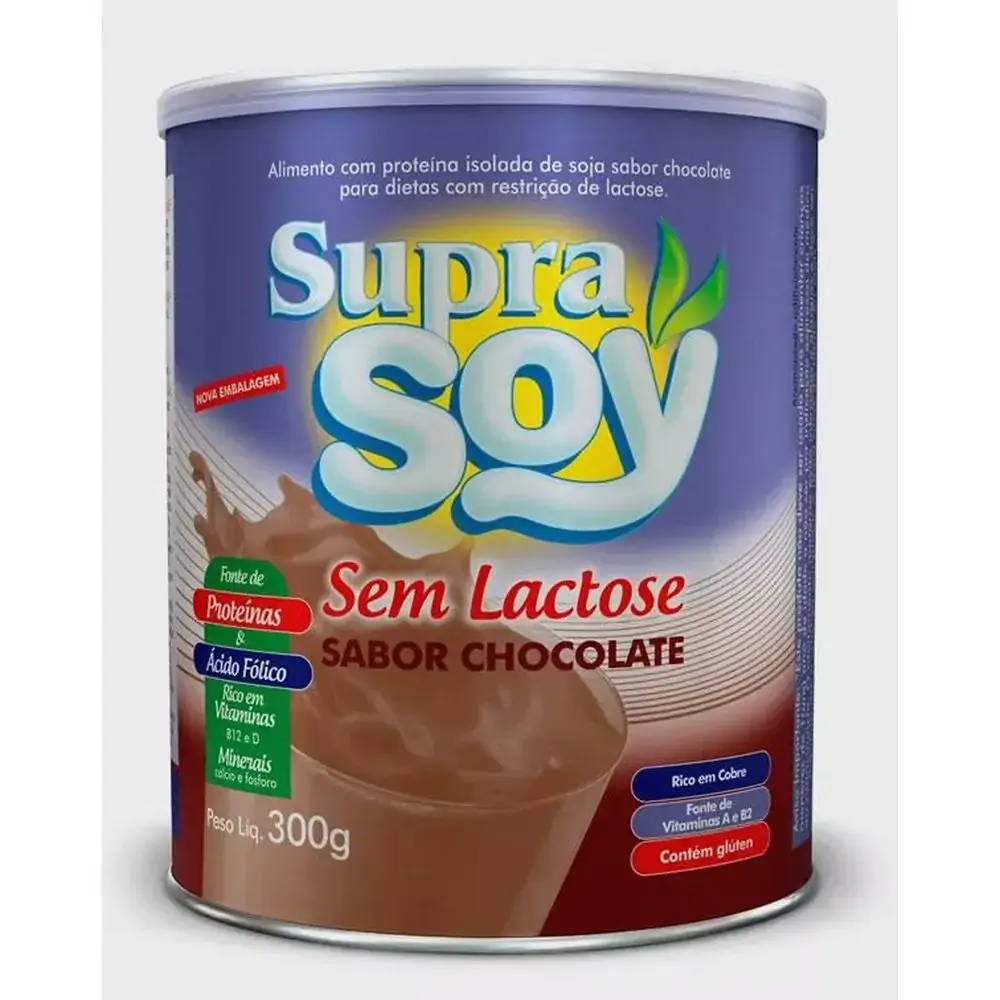 Alimento Em Pó Supra Soy Sem Lactose Sabor Chocolate 300g