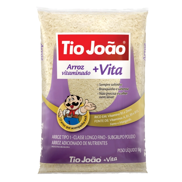 Arroz Tio João Vita Tipo 1 Classe Longo Fino 1kg