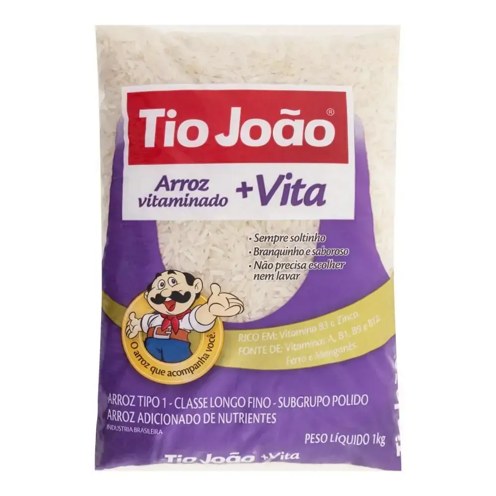 Arroz Tio João Vita Tipo 1 Classe Longo Fino 1kg