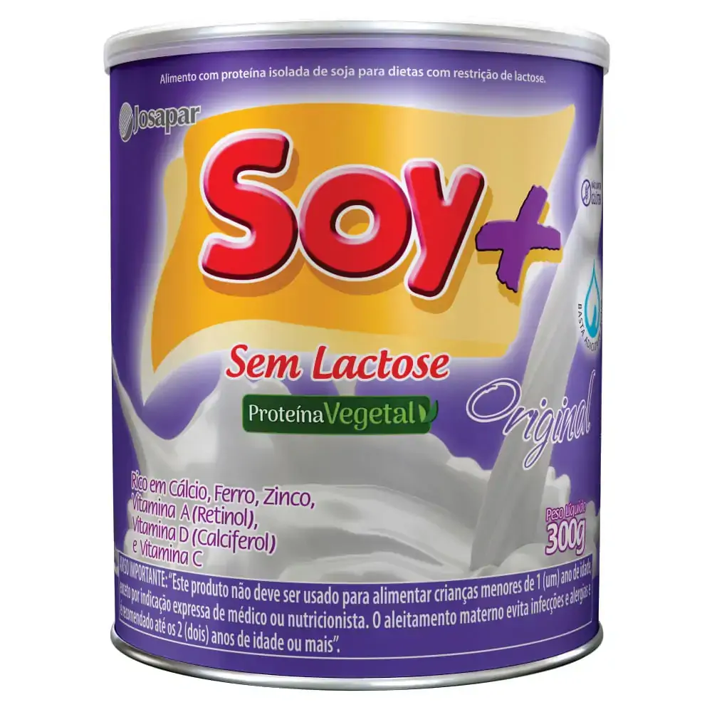 Alimento em Pó à Base de Soja Original Zero Lactose Soy+ Lata 300g