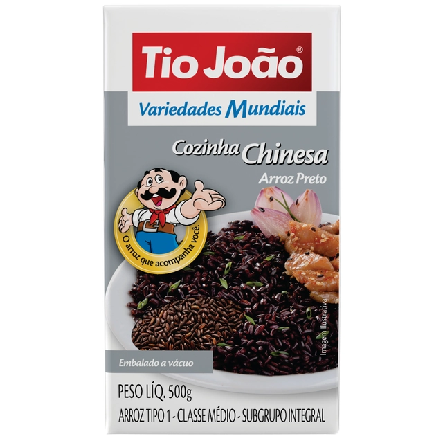Arroz Preto Tio João Variedades Mundiais Cozinha Chinesa 500g