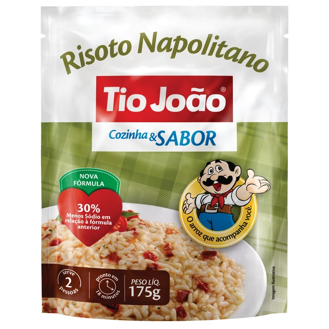 Arroz Tio João Risoto Napolitano Cozinha Sabor 175g