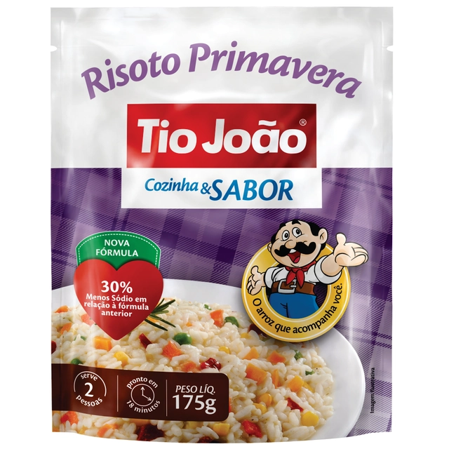Arroz Tio João Risoto Primavera Cozinha Sabor 175g