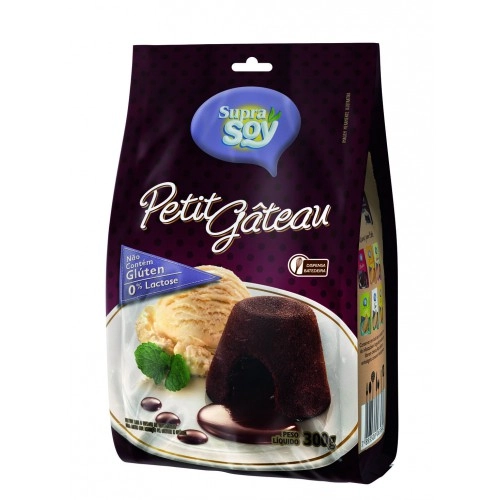 Mistura Para Bolo Petit Gâteau Sem Glúten Zero Lactose Supra Soy Pacote 300g