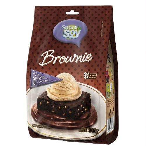 Mistura Para Bolo Brownie Sem Glúten Zero Lactose Supra Soy Pacote 300g