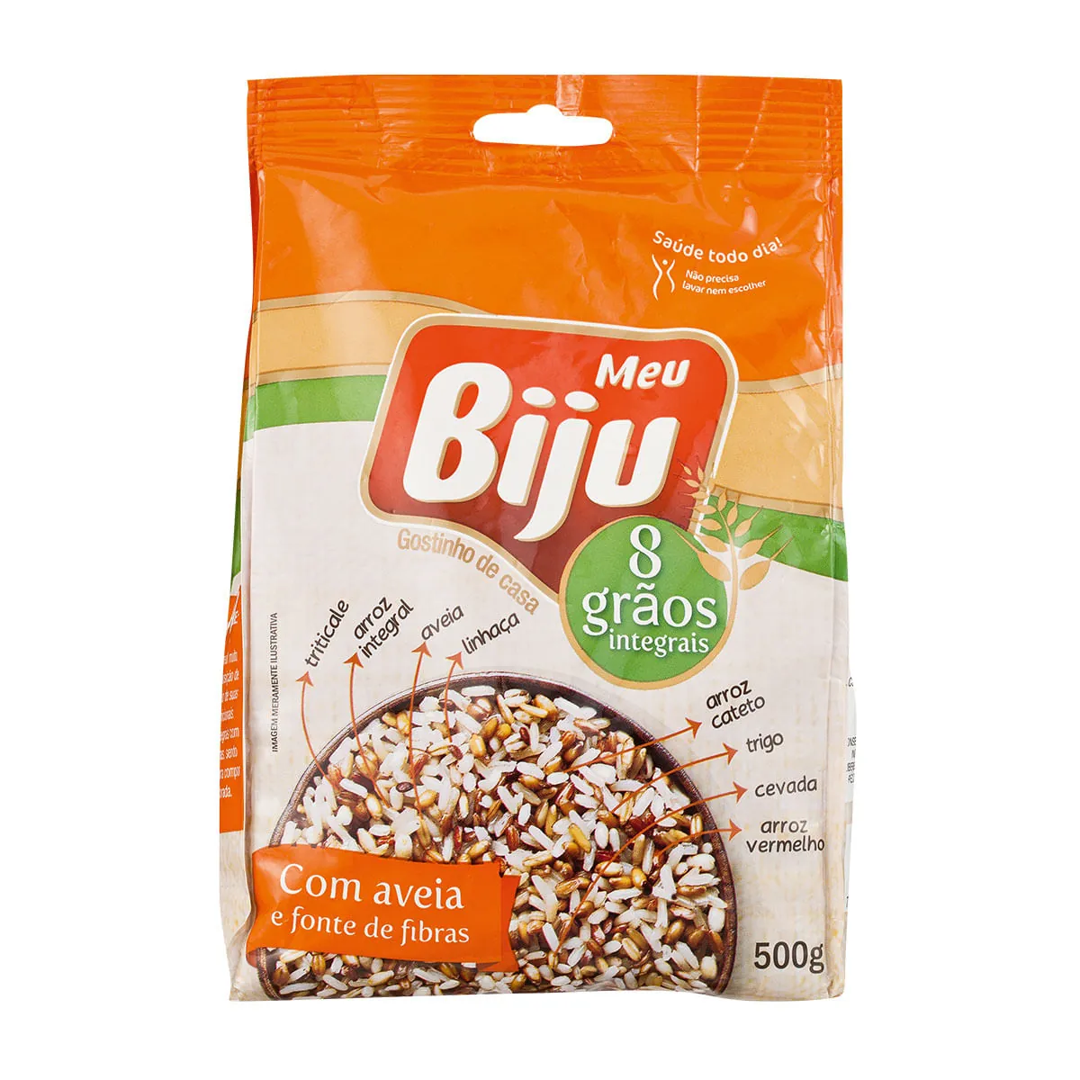 Arroz Meu Biju 8 Grãos Integrais Com Aveia 500g