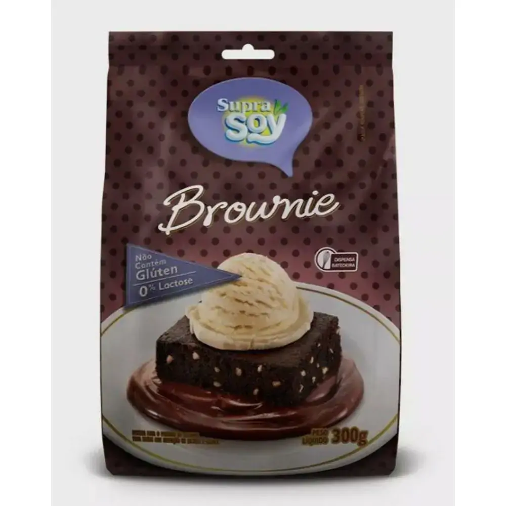 Mistura Para Brownie S/lactose/s/gluten 12x300gr Supra Soy