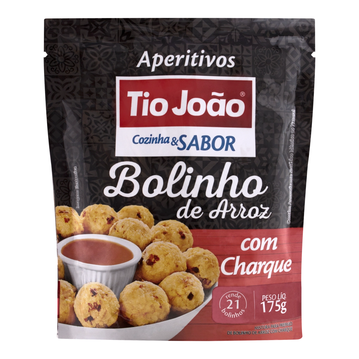 Mistura Para Bolinho De Arroz Com Charque Tio João Pacote 175g