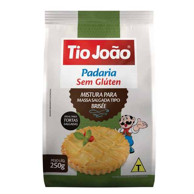 Mistura Para Massa Salgada Tio João Padaria Sem Glúten 250g