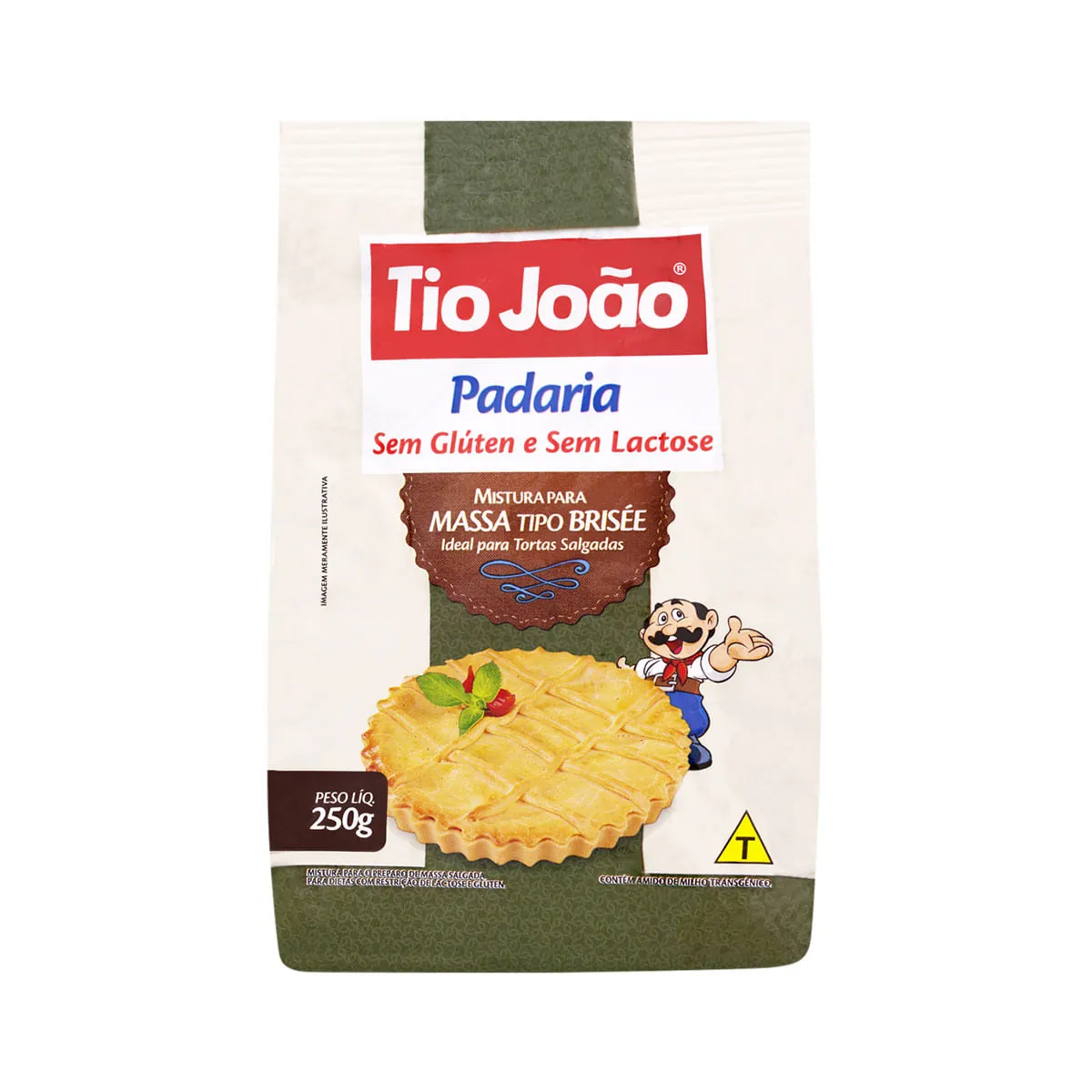 Mistura Para Massa Salgada Tio João Padaria Sem Glúten 250g