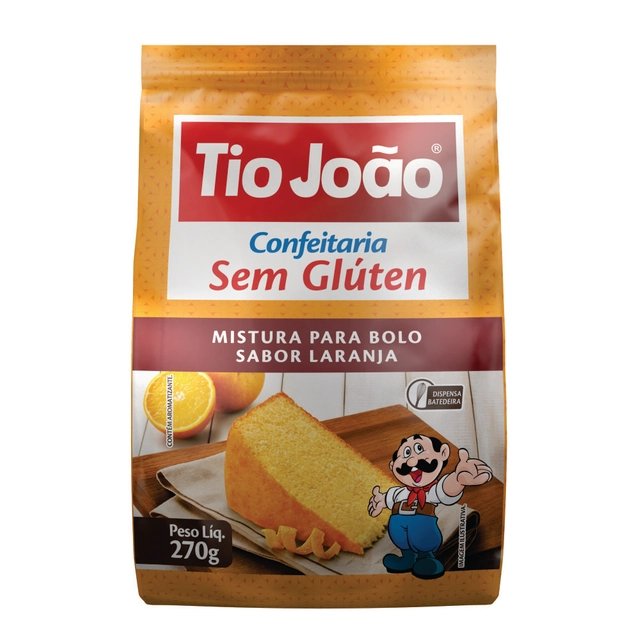 Mistura Para Bolo Tio João Sabor Laranja 270g