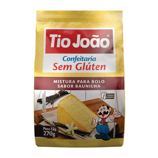 Tio João Mistura para Bolo sabor Baunilha - 270g