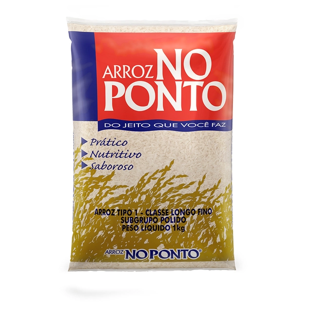 Arroz No Ponto Tipo 1 Classe Longo Fino 1kg