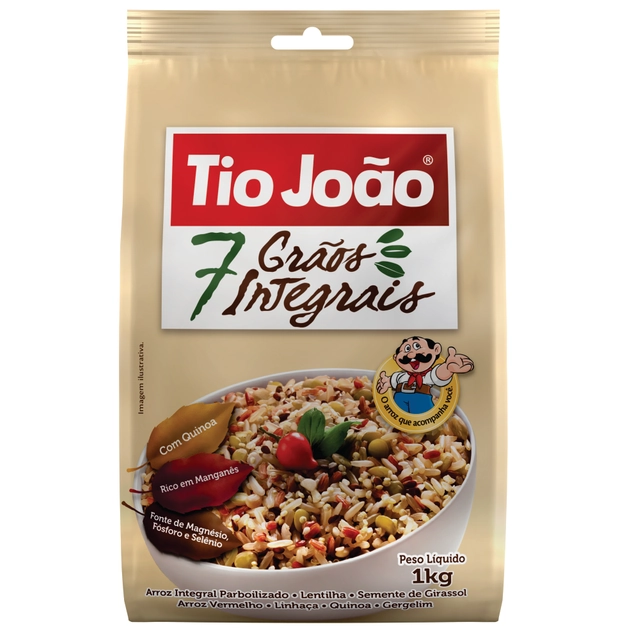 Arroz Tio João 7 Grãos Integrais 1kg