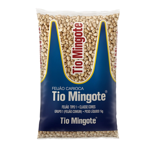 Feijão Tio Mingote Carioca Tipo 1 Pacote 1kg