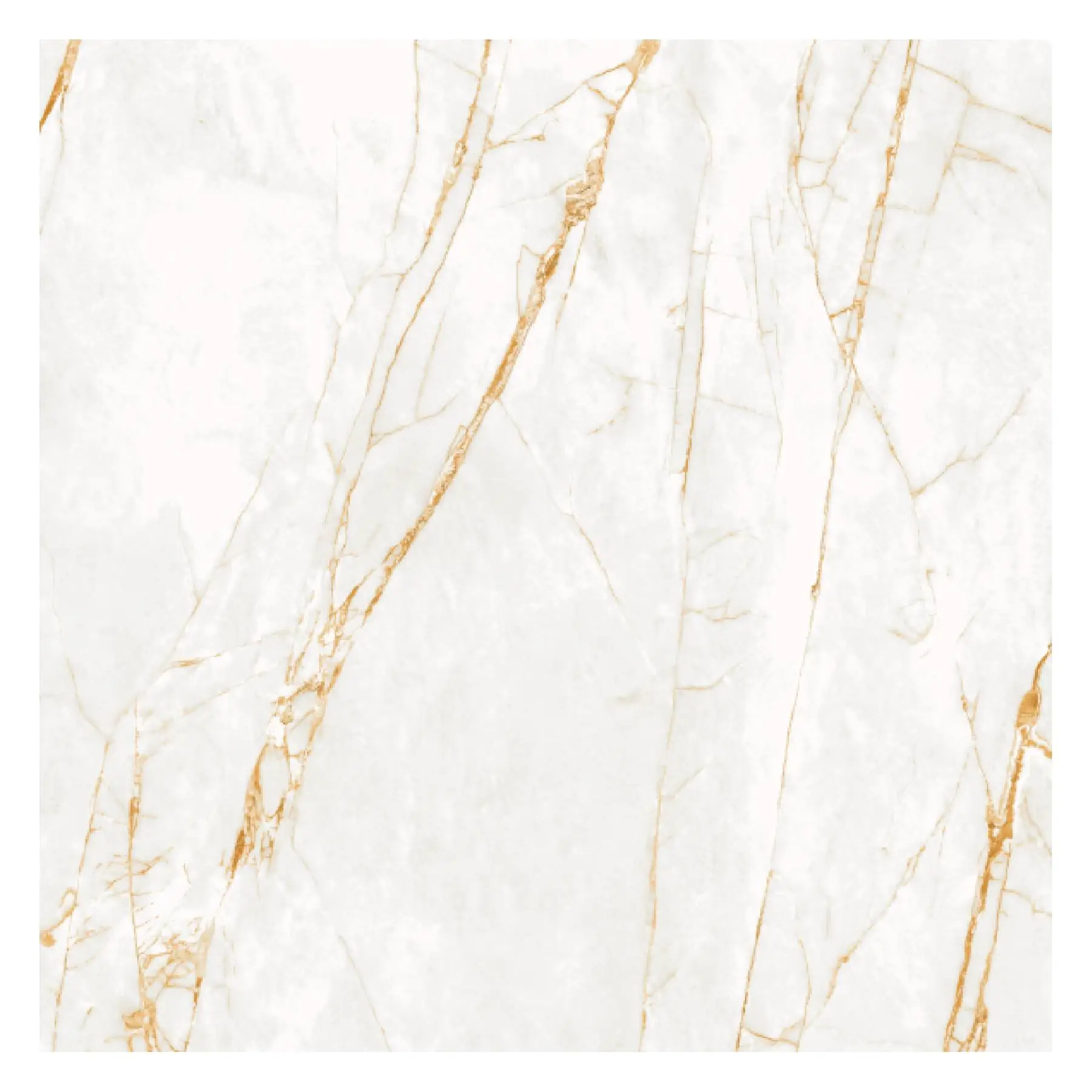 Porcelanato Marmorizado Polido Borda Reta Interno 120x120cm Golden Fantasy White Ceusa