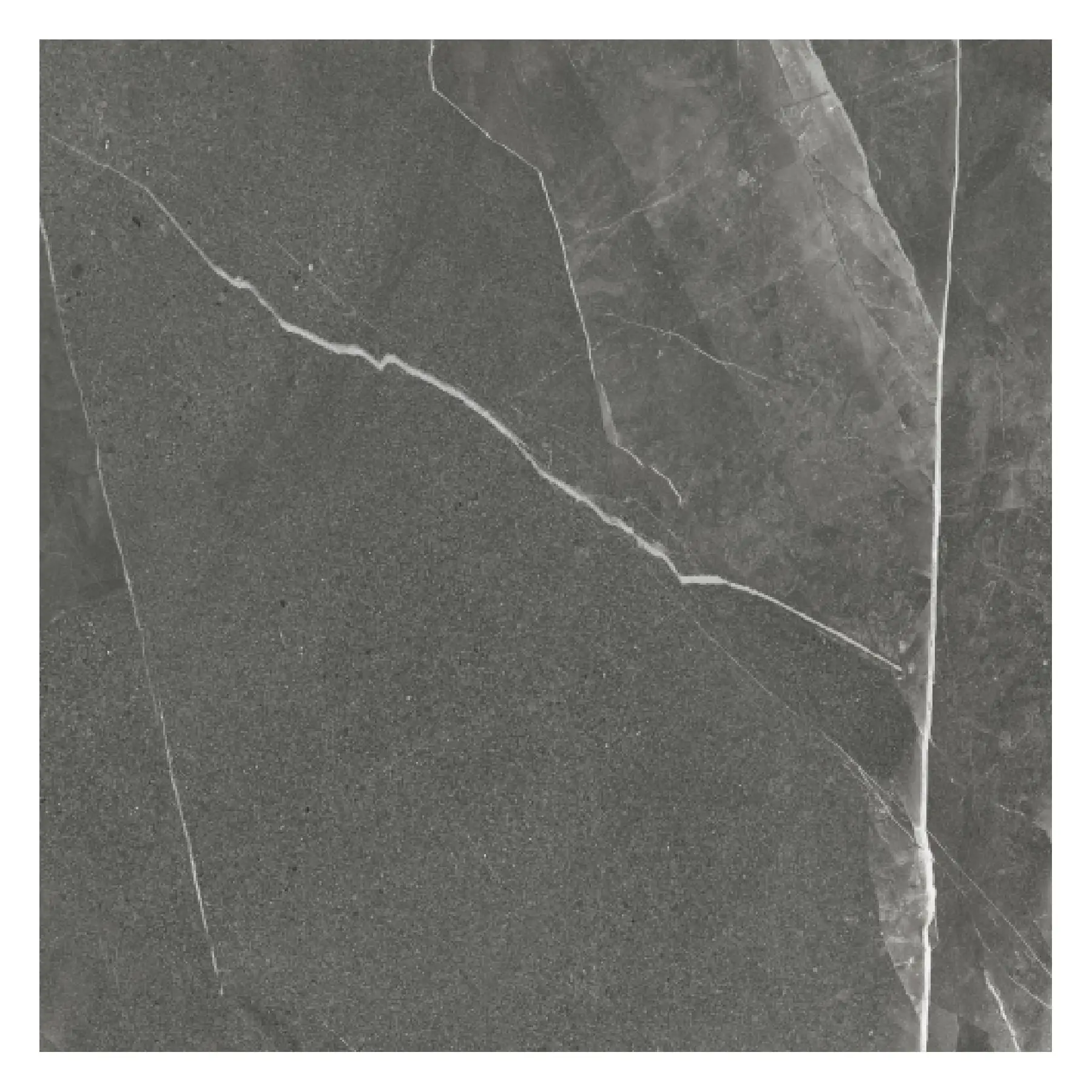 Porcelanato Pedra Acetinado Borda Reta Interno 100x100cm Dark Stone Dark Grey Ceusa