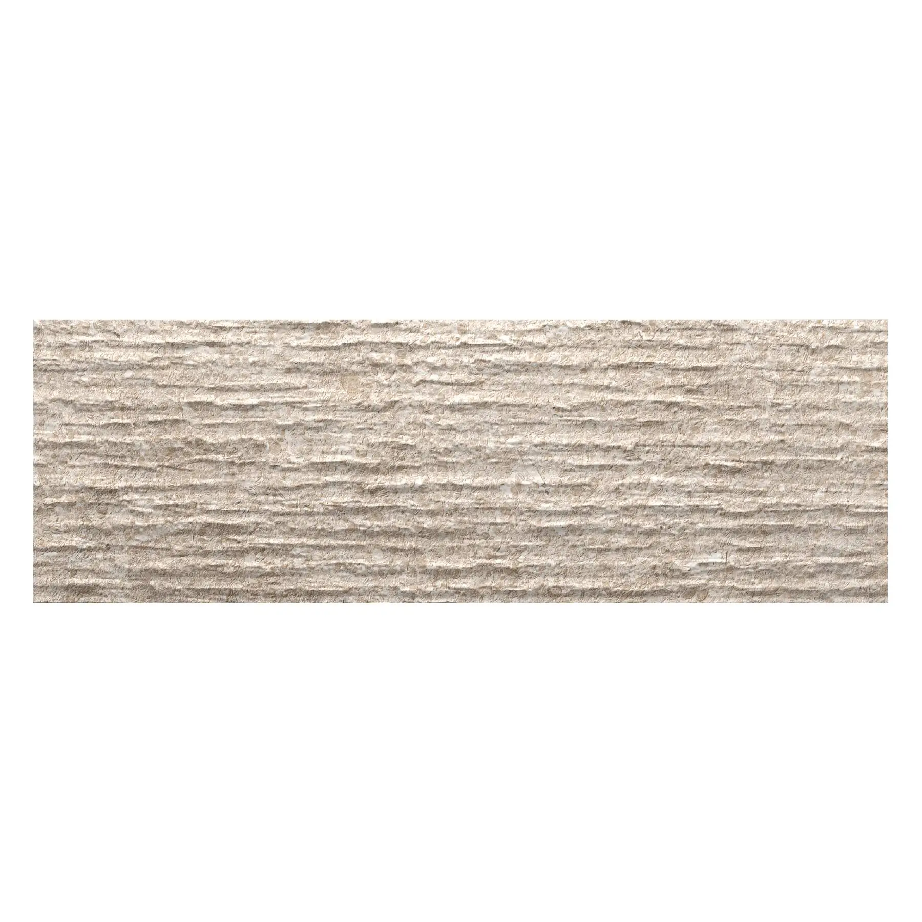 Revestimento para Fachada Monocolor Acetinado 7,75x24,1cm Borda Arredondada Verona Bege Portinari