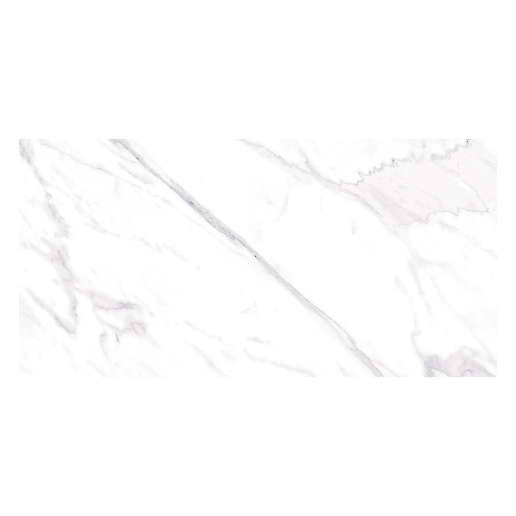 Porcelanato Marmorizado Polido Borda Reta Interno 58,4x117cm Calacata Clássico HD White Portinari