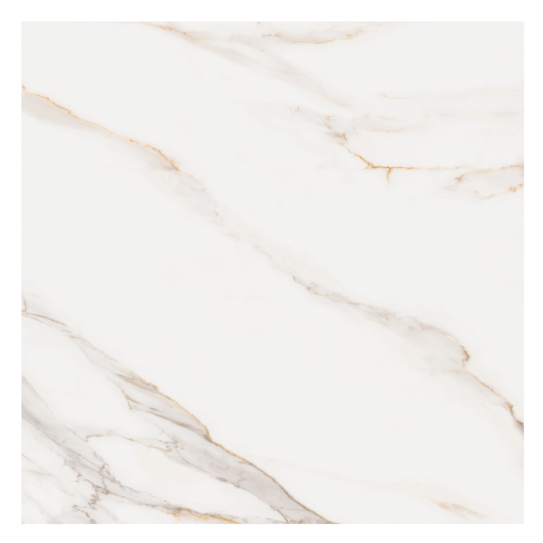 Porcelanato Marmorizado Acetinado Borda Reta Interno 120x120cm Calacata Royal White Ceusa