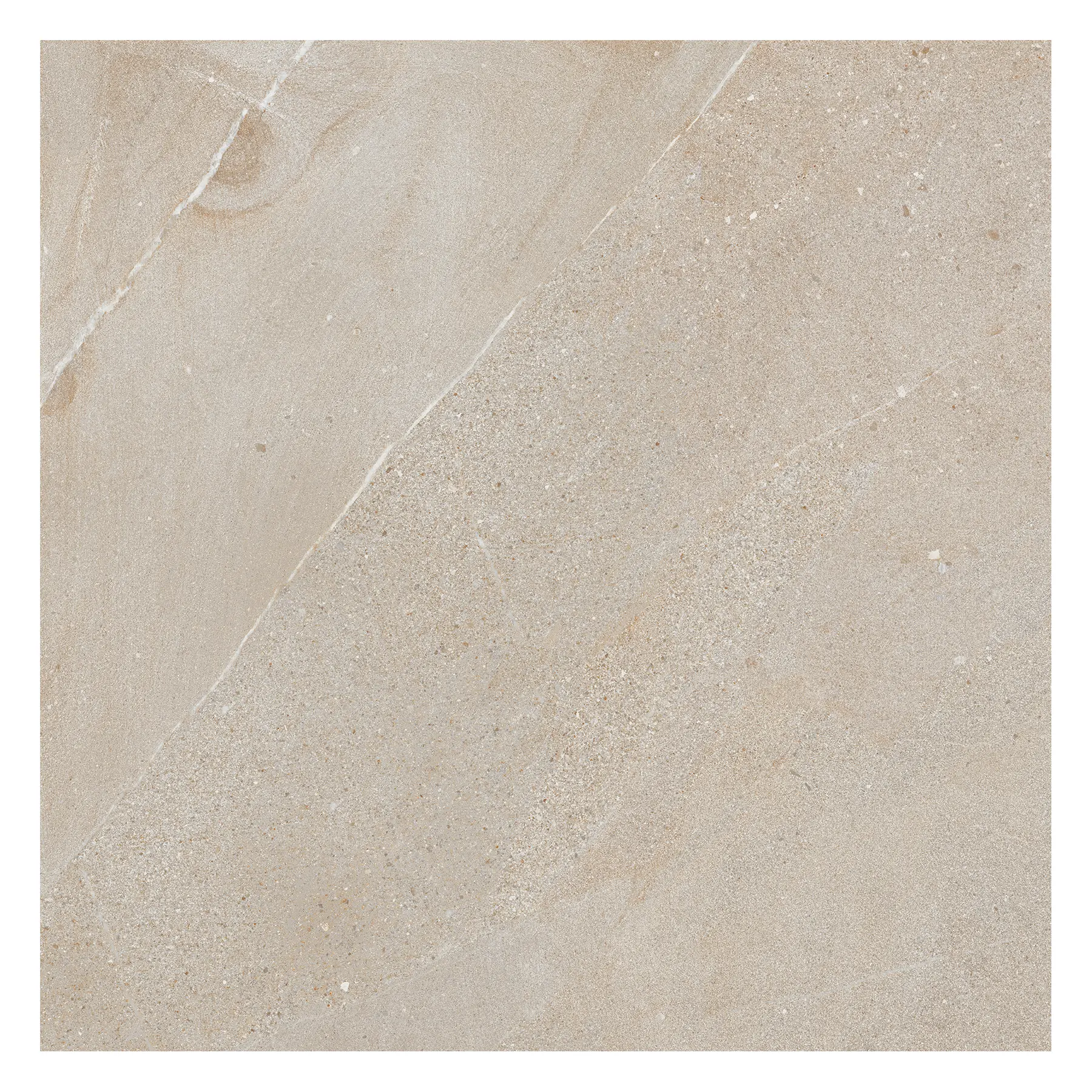 Porcelanato Pedra Borda Reta Externo 87,7x87,7cm Arenito Hard Cinza Ceusa