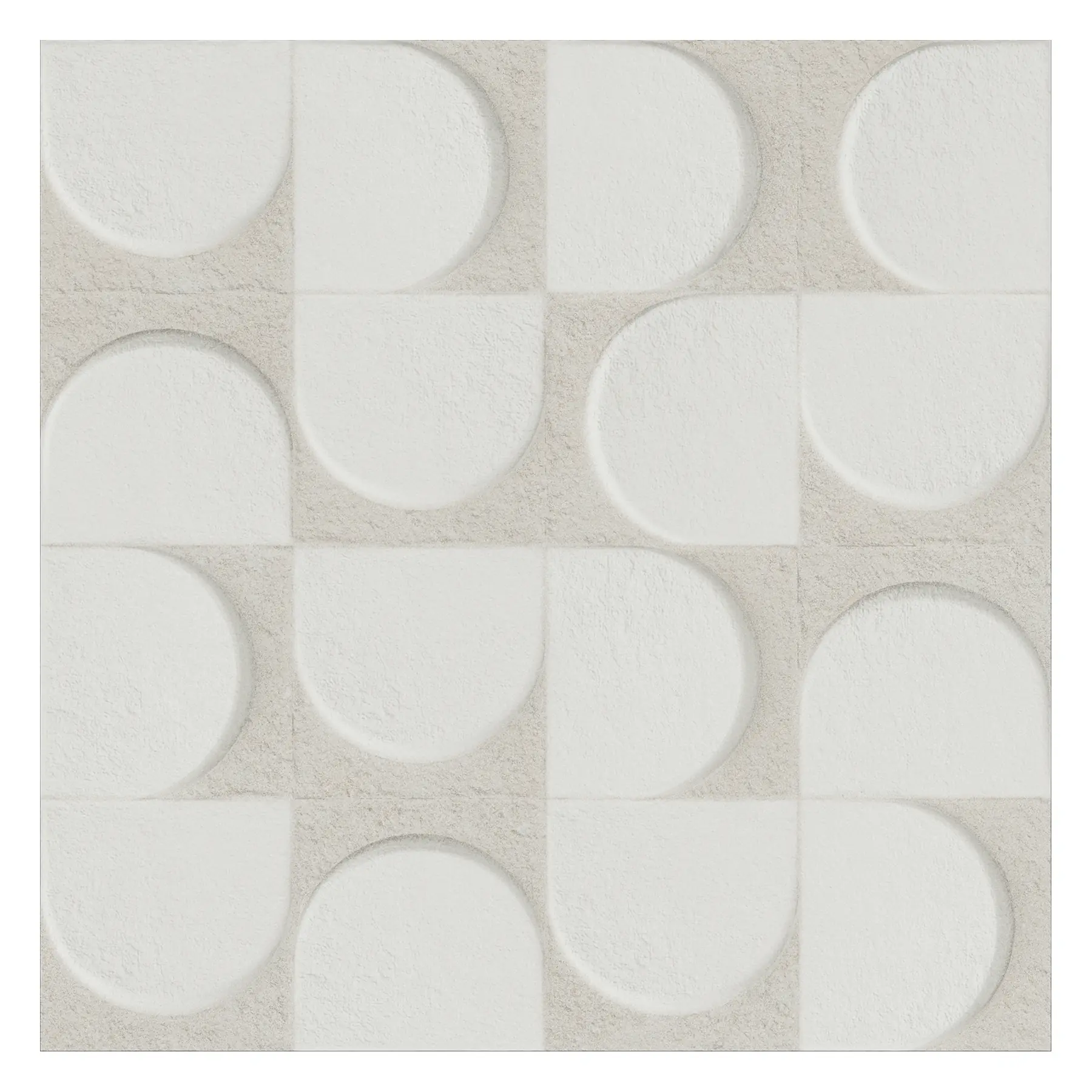Revestimento de Parede Interno Texturizado Acetinado 58,4x58,4cm Borda Reta Lapa Branco Ceusa