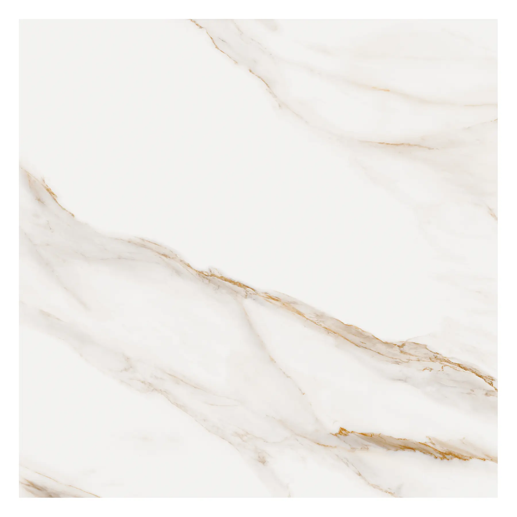 Porcelanato Marmorizado Polido Retificado Interno 87,7x87,7cm Calacata Royal Branco Ceusa