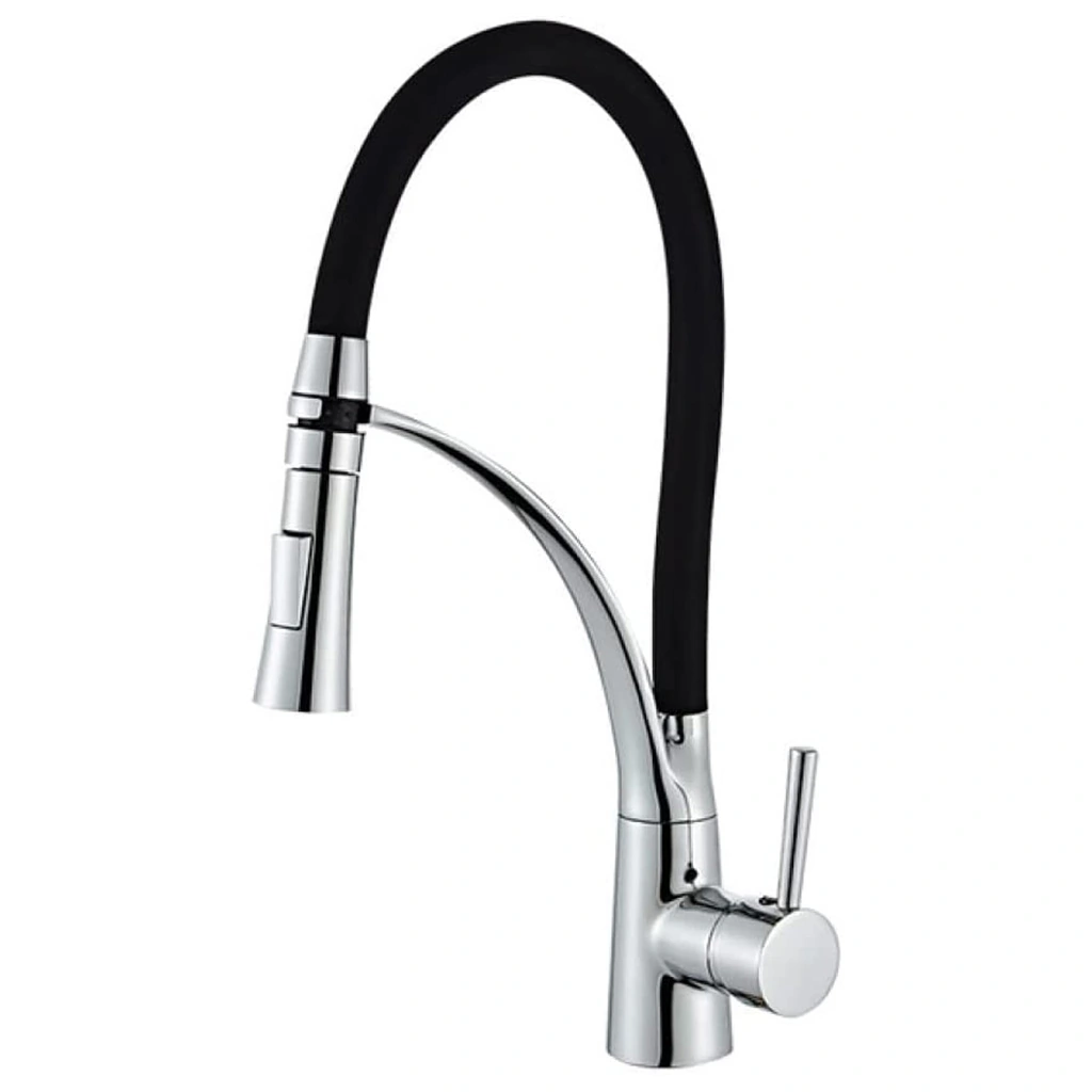 Torneira bancada cozinha monocomando silicone preto fosco