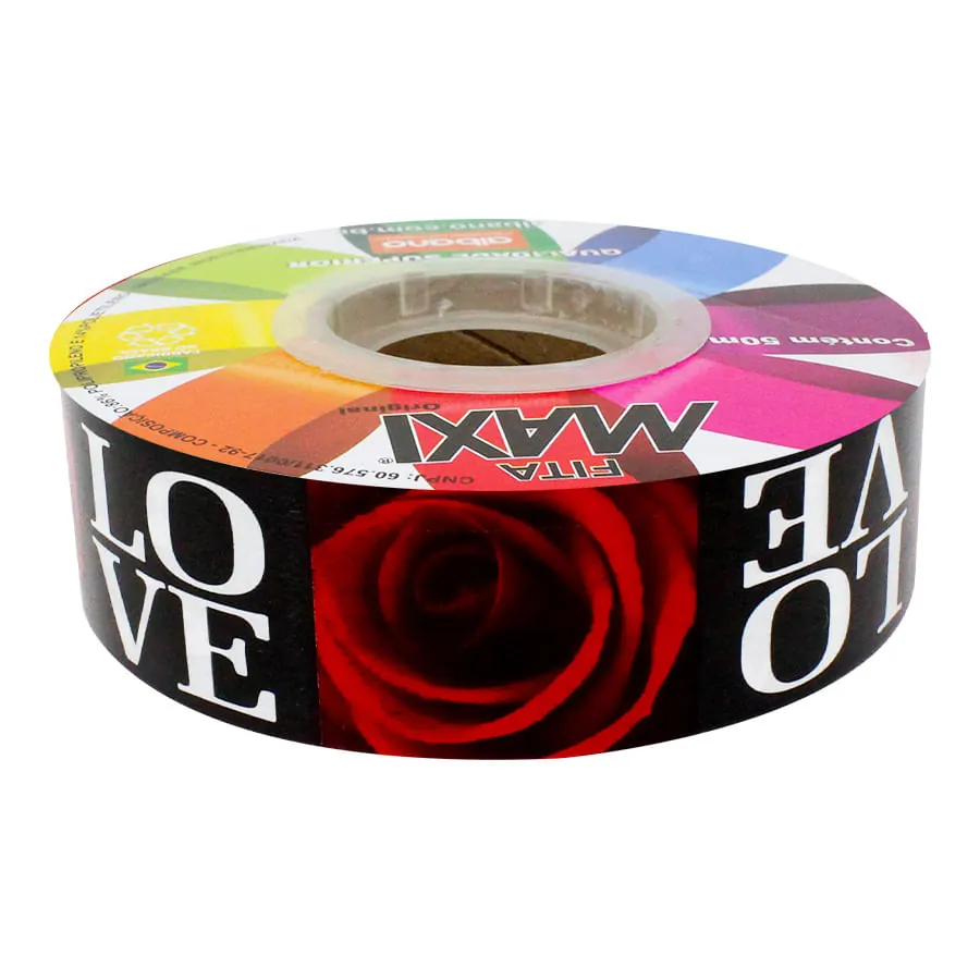 Fita Maxi Love Rose 32x50 Verm/pto Albano