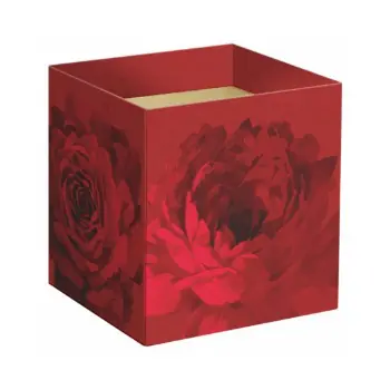 Cachepot Quadrado Red Bloom 14,5x15cm Vermelho
