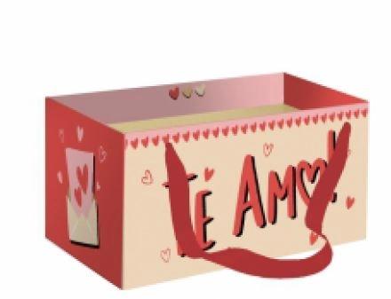 Caixa Kit Te Amo 20x12x10cm Nat/verm Ref.34037